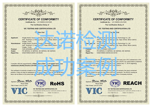 宁波北仑申德瑞特节能科技有限公司CE认证证书