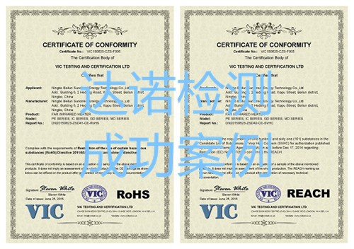 宁波北仑申德瑞特节能科技有限公司CE认证证书
